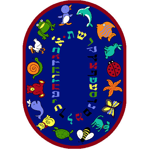 Joy Carpets Educational ABC Animals Hebrew Alphabet Area Rug Wayfair